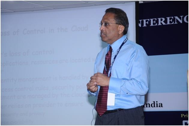 A tutorial on Cloud Computing and Distributed Systems (Privacy and Security) was conducted by Prof. Bharat Bhargava, Purdue University, USA on the opening day in the afternoon session.