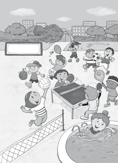 UNIT 6 Pages 56 57 Elfin 2 Teacher s Guide Unit title: Sports Students will learn words relating to sports.