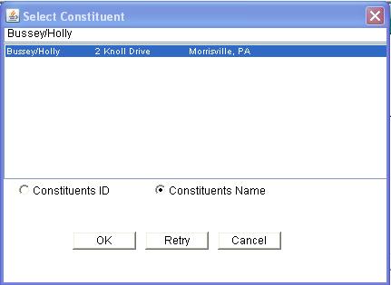 AS106 Automated Membership Processing Enrolling a New Member If the constituent s name is only partially entered, a Select Constituent