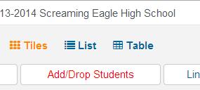 ADD STUDENTS TO GRADEBOOKS From the dashboard page an Add/Drop Students message will display in red if there are students pending addition or removal from into the gradebook.