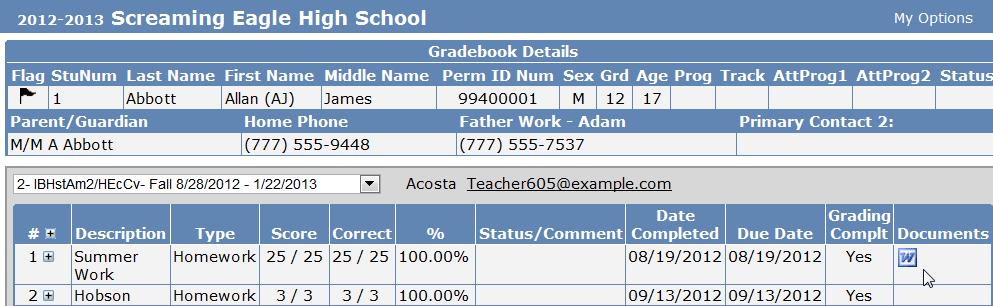 Entering Student Scores There are 3 different methods to enter scores Scores by Class, Scores by Student, and Scores by Assignment. Quick Data Entry will be coming soon.