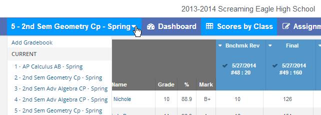 ADD NEW GRADEBOOK There are several ways for a teacher to add new gradebooks. The following buttons are available on the dashboard page to add gradebooks.