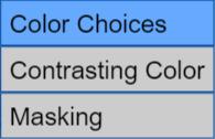 Table 1: Universal Tools Color Choices/ Contrasting Colors Not Available A variety of background colors and font colors are available to make test questions easier to read.