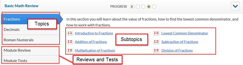 Subtopics typically include Practice Exercises that are not graded. However, time spent and number of attempts spent on a Subtopic will be recorded in the gradebook.