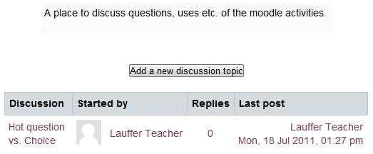 Click on the Discussion topic: Control how the replies are shown As the teacher you can move