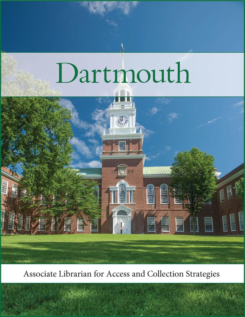 Dartmouth College, Associate Librarian