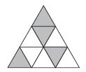 (b) Shade two more triangles to make a pattern with rotational