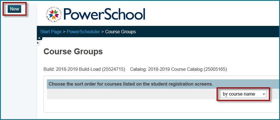 If you are using a course group from last year, be sure to verify the courses associated to that group are still being used. Creating Course Groups 1.