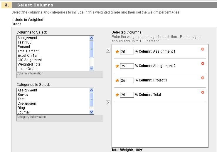 Adding Weighted Column 1. From the Action Bar select Create Calculated Column 2. Select Weighted Column 3.