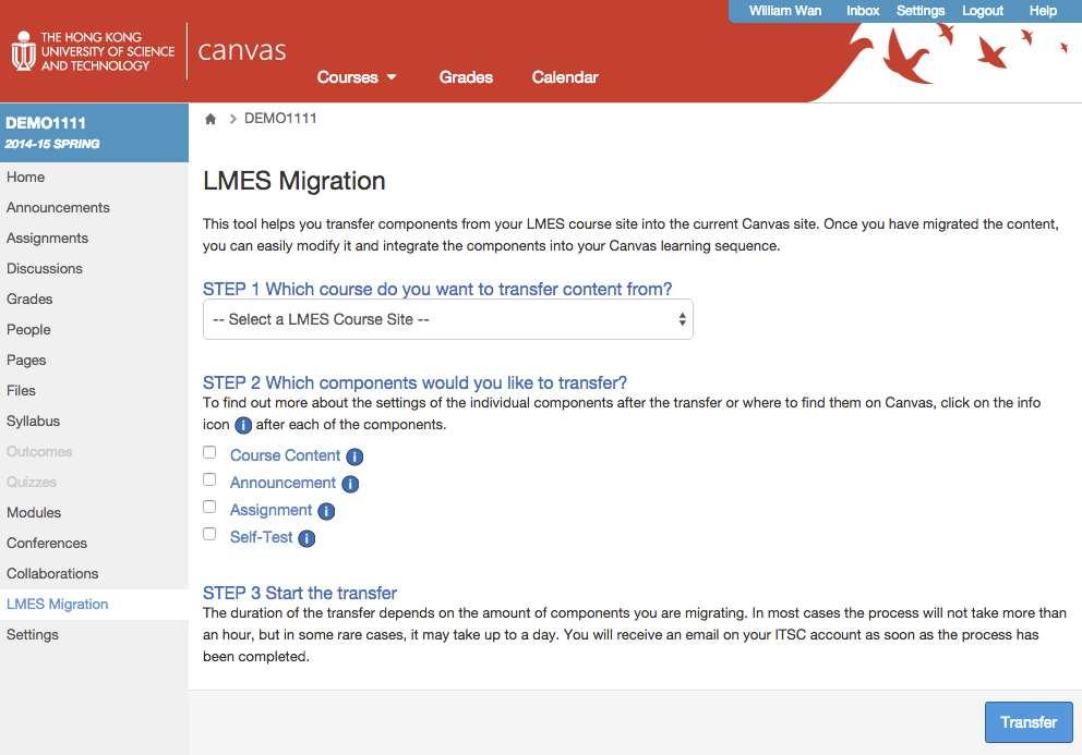 Migration Migration strategy Instructor / TA self-service