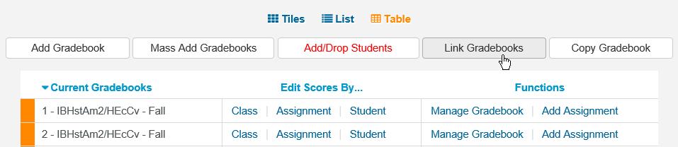 All Terms associated with the gradebooks will also be deleted. Use extreme caution when deleting a gradebook.