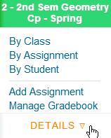 All three of the dashboard views display the most current gradebooks at the top of the page and the past gradebooks at the bottom. The following information details the three views available.