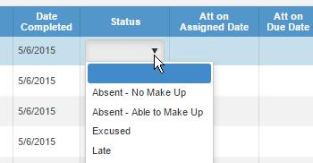 The Date Completed field will auto-populate with the assignment due date, adjust if necessary.