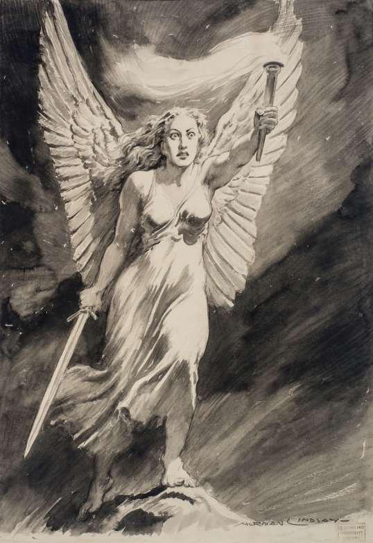 Norman Lindsay (1879 1969) Forward to victory c.1943 (Illustration for The Bulletin, 63, no. 3274 (11 November 1942): 5) brush and ink and wash, with pen and ink and chalk, on paper image 56.