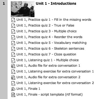 Speaking Book 1 - Web Site Exercises Each unit on the web site also includes three additional listening exercises for extra practice. These are created from natural conversations and interviews.