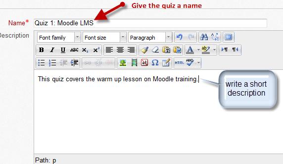 You can also set up further details on when it is going to be available and how much time you ve allotted for the quiz.