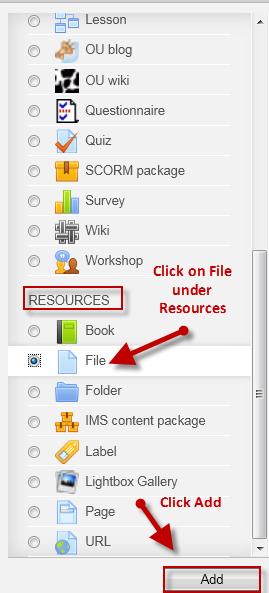 5 2. Then you click on File under Resources. Now, click on Add.
