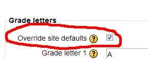 If you use a different grade scale for a course, you can change the grade scale used by Moodle for the course.