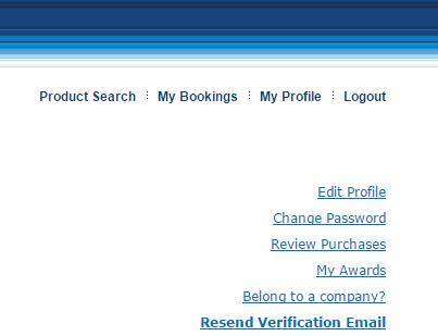 If you do not receive a verification email requesting you to validate your email address, please log on to your account and click on My Profile : You will then