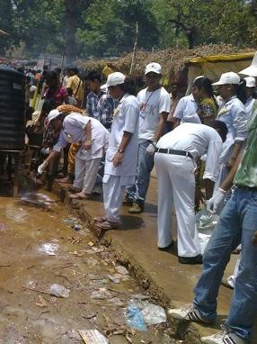 Under watershed project the volunteers of B.P.