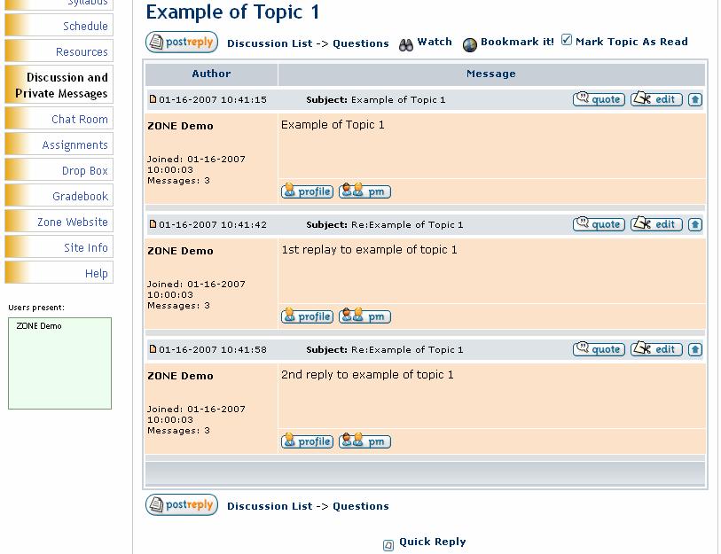 Overview of Message Level Location: Navigate by clicking the name of the forum Information about and picture of the author of the message 3 There are