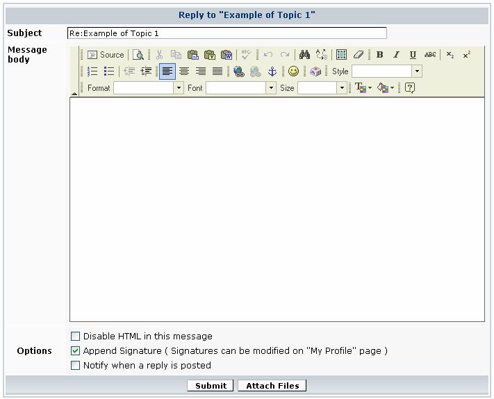 Using the postreply button Using quote (when you want to quote part of an original message) Using the Quick Reply button Constructing a Discussion