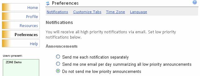 1 Using Preferences How can I get e-mail notifications about important events in my course(s)? Notifications is a useful function offered by Sakai.
