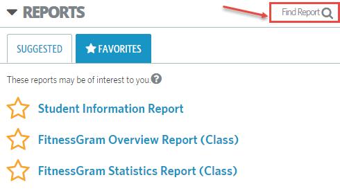 8.1.3 You can also access all reports by clicking on the Find Report link on the Reports tile.