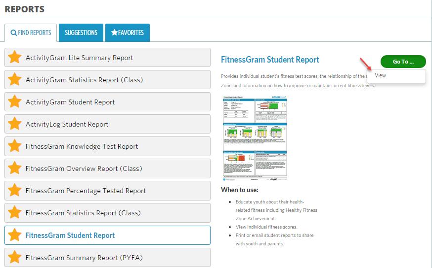 8.2 Generating Reports 8.2.1 You can click on the most commonly used reports that are listed, search reports or view reports marked by you as favorites.