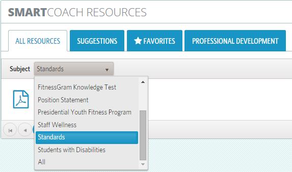 9.3 Find a specific SmartCoach resource 9.3.1 If you need to locate a specific