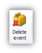 If you have to delete an event, you can hit the delete event button on the