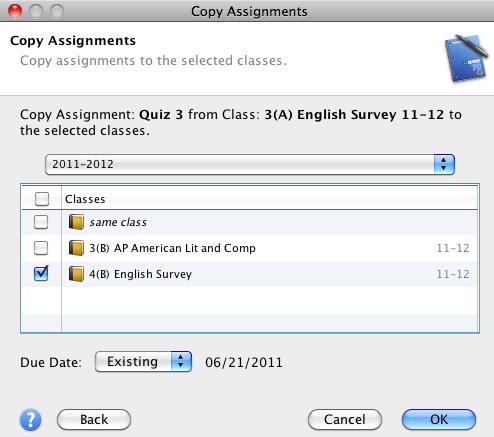 Check the assignments you want to copy, and click Next 4.