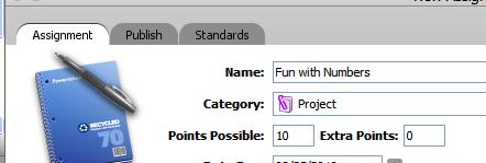Click the Standards tab and choose the standard(s) to attach to