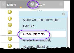 If all of the questions on your test is made up of these question types then Blackboard will assign the appropriate points to each correct question and display the student's test total in the Grade