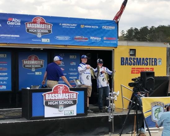 CCHS Fishing Club. Bailey Bleser and Matthew McDonald competed against 274 other High School teams at the BASS HS Southern Open on Lay Lake in Shelby, AL.