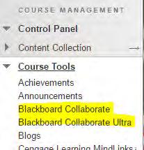 Blackboard Collaborate Two flavors: Blackboard Collaborate (Bb C) Still available for current users. New users should go straight to new interface.