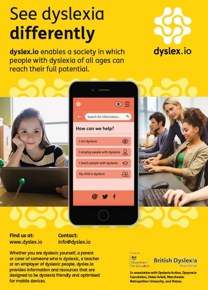Dyslex.io Launch Take a look at this eye-catching new mobile site. Dyslex.