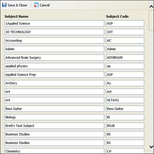 isams Teaching Manager User Guide Using the Subject View Tab 2. Use the drop down lists in the top right of the screen to select the: Academic year that you want to work with.