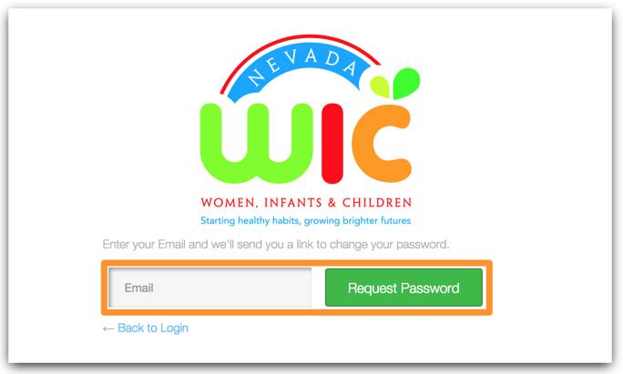 5. Enter your work Email address, NOT User ID, and click Request Password 6.