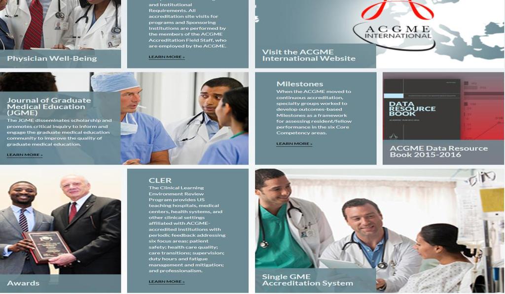 ACGME Website Scroll Down Link