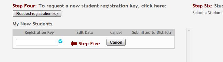 1. In the Select a contact to edit field, the parent/guardian will select New if he is registering a new student or adding new contact information.