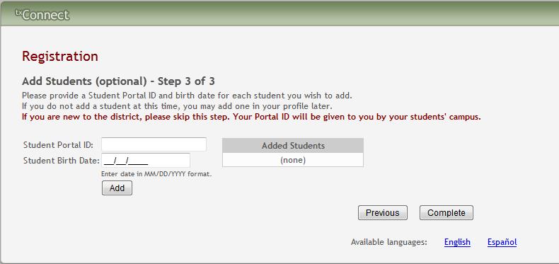 Step 2: 1. In the Question field, the parent selects a question to which he will provide an answer. The question is asked in the event that the parent loses his password. 2. In the Answer field, the parent types the answer to the question.