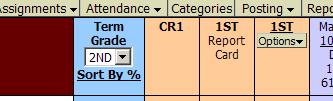 If you ve entered grade adjustments previously, you ll also see a Grade Adjustment column (not shown in example).
