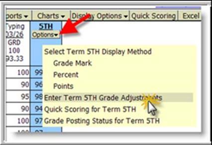 End Of Term Grade Edits Auto-posting relays term grade information from your Gradebook to the office for printing on report cards.