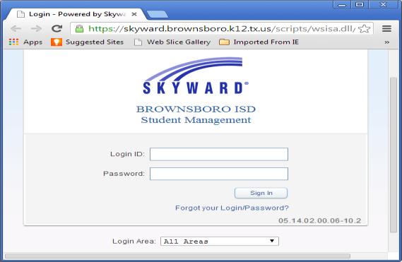 Getting Started Logging in to Skyward 1. Go to the district website www.gobearsgo.