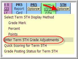 Marking a Grade as Incomplete In your gradebook, in the current grading period: 1.