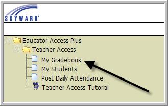 NOTE: Return to this screen to exit the gradebook properly. Click the Exit button.