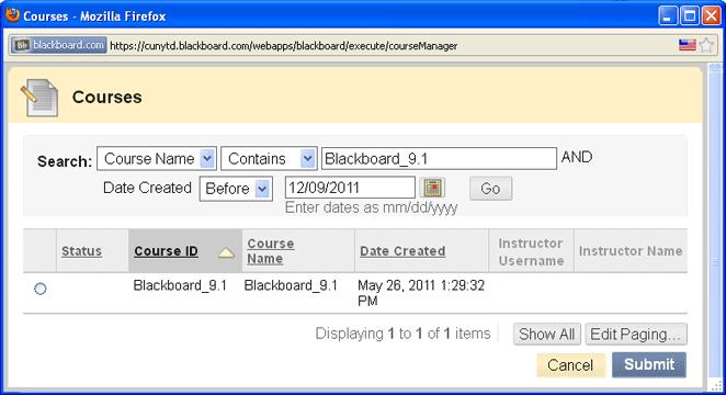 Instructors can use the Blackboard course site to communicate with