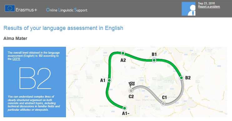 ..and your detailed language levels according to CEFR