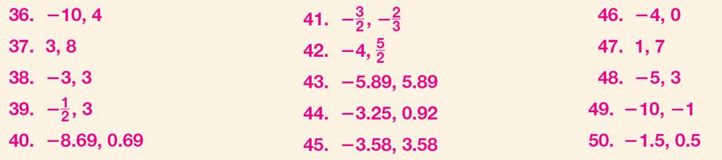 Ch 5 Homework Answers Alg L1 Ke Ch 5.5 Solving Quadratic Equations Practice Section 5.